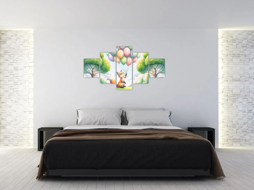 Obraz – Szczęśliwy lis (125x70 cm)
