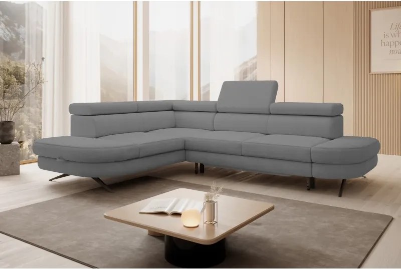 Narożnik OTIS L Lewostronny Regulowane Zagłówki wolnostojący tkanina AURORA 17 WERSAL