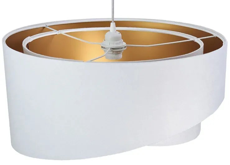 Biało-złota lampa wisząca nad stół W9-P87