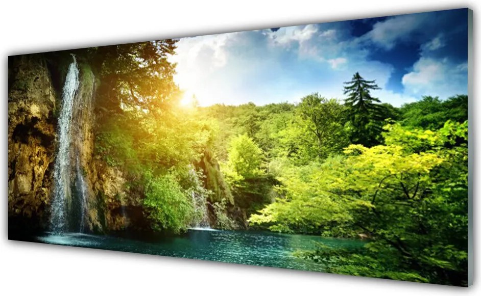 Szkło Dekoracyjne do Kuchni Leśna Kaskada Wodna