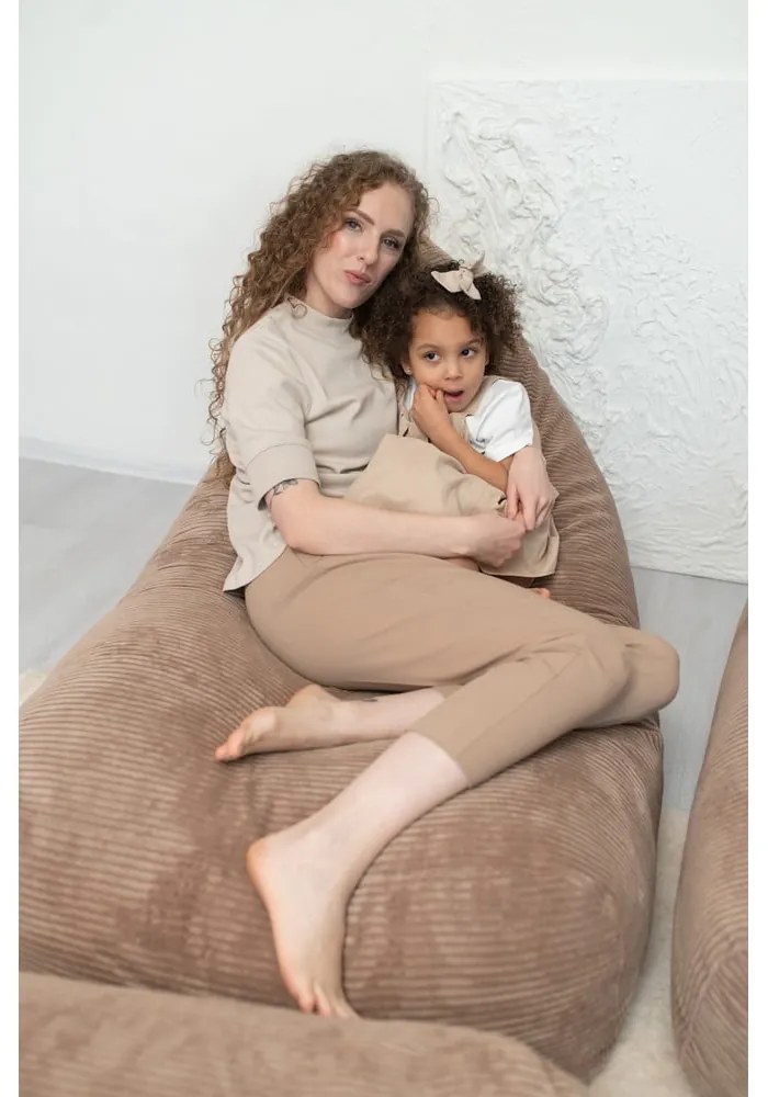 Kremowy worek do siedzenia z materiału bouclé Snug 130 – SLOWDOWN