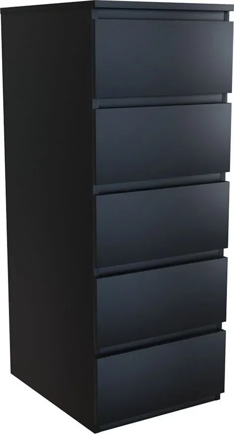 Czarna wysoka komoda T3-M22