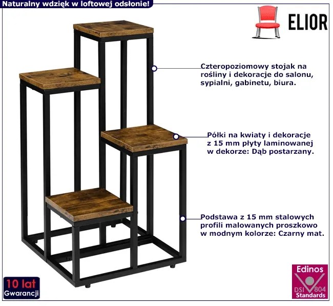 Loftowy Stojący Kwietnik F5-R51