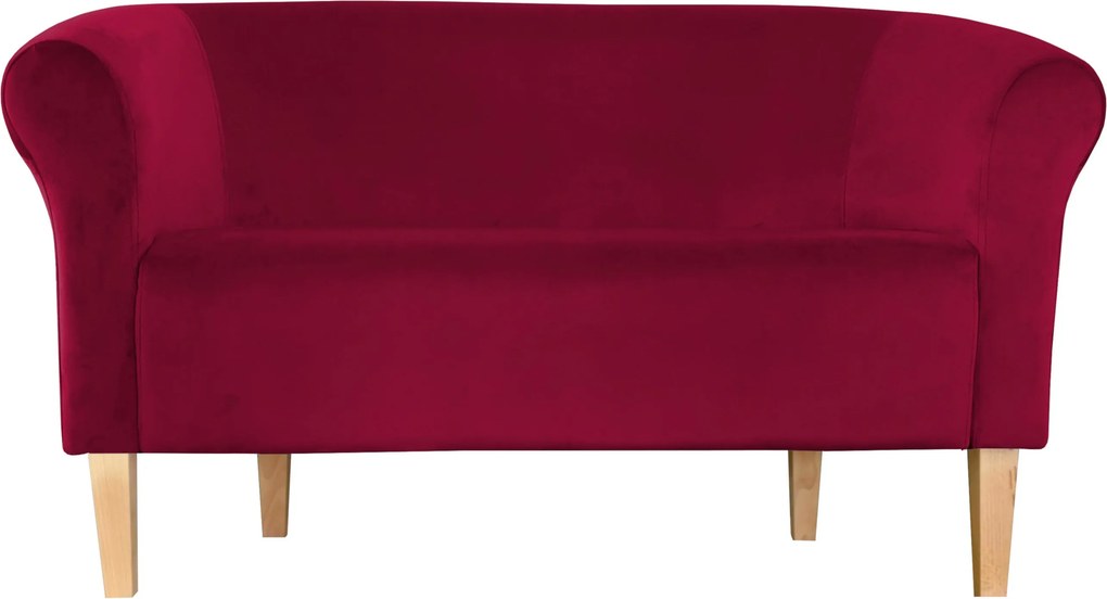 Sofa Milo tkanina Welur wygodna sofa tapicerowana do salonu i poczekalni : Kolor nogi - Drewno, Kolor tkaniny - VELVET - MG31, Typ tkaniny - Velvet, Wysokość nogi - 20 cm