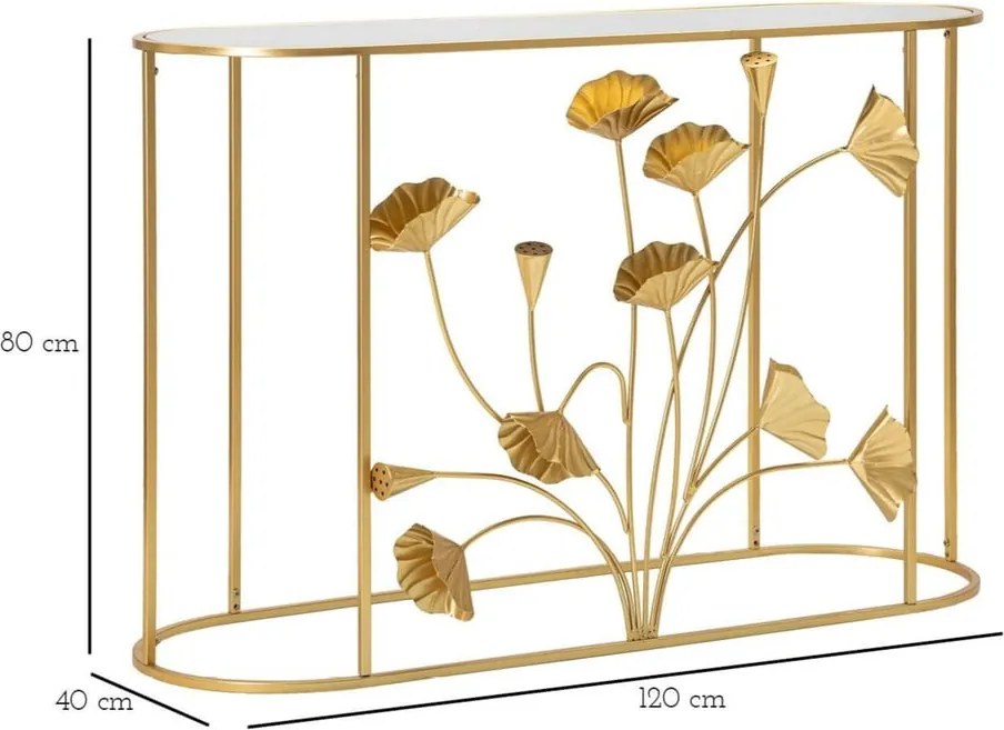 Konsola w kolorze złota 40x120 cm Flow – Mauro Ferretti