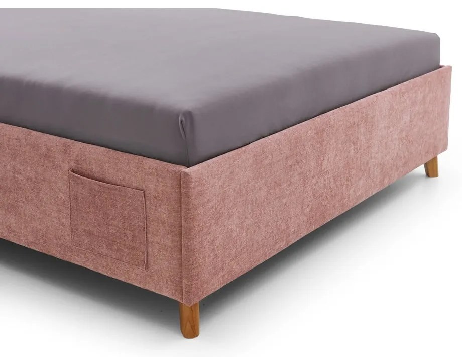 Różowe tapicerowane łóżko dziecięce bez stelaża 120x200 cm Fun – Meise Möbel