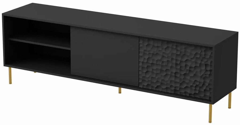 Czarna szafka pod telewizor 180 cm T7-G72