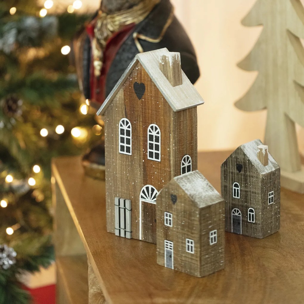 Dekoracja Snow House 25cm natural