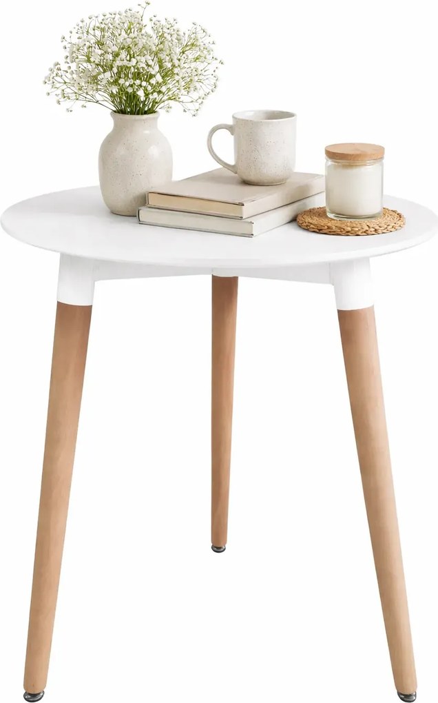 Biały okrągły stół skandynawski 60 cm H9-T64