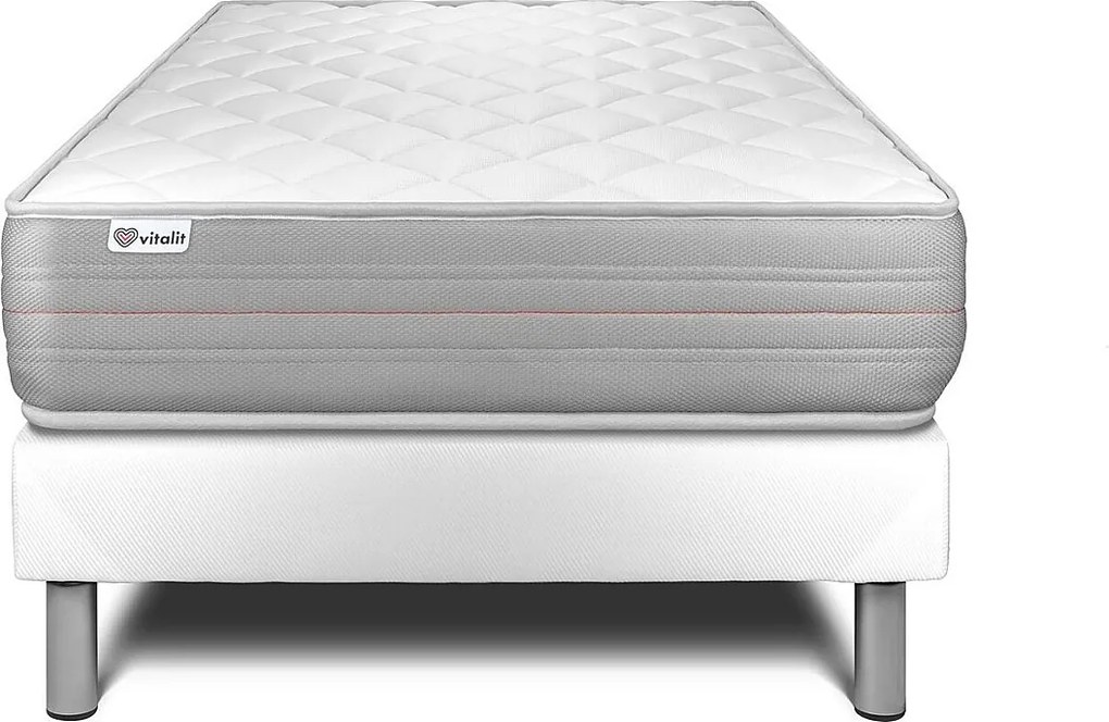 lózka z materacem VITALMEMO 120 x 200 cm Rama lózka Bialy