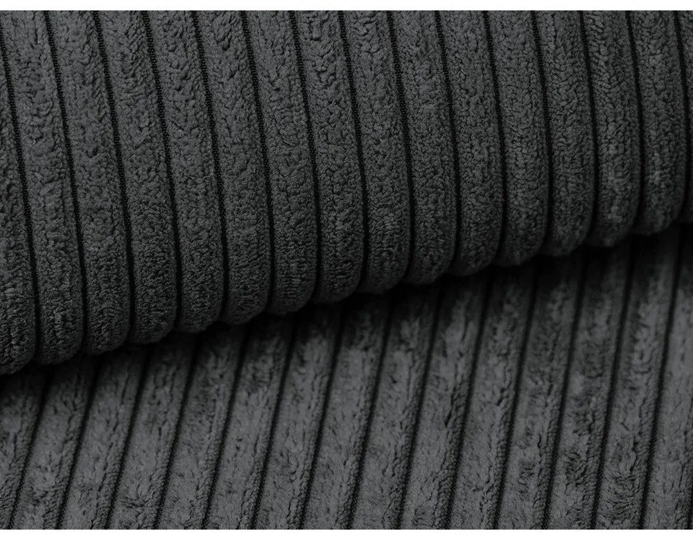 Ciemnoszara sztruksowa rozkładana sofa 195 cm Nona – Makamii