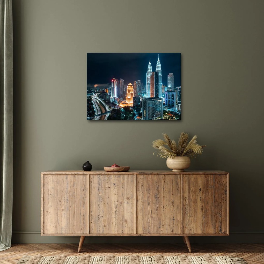 Obraz - Noc w Kuala Lumpur (70x50 cm)