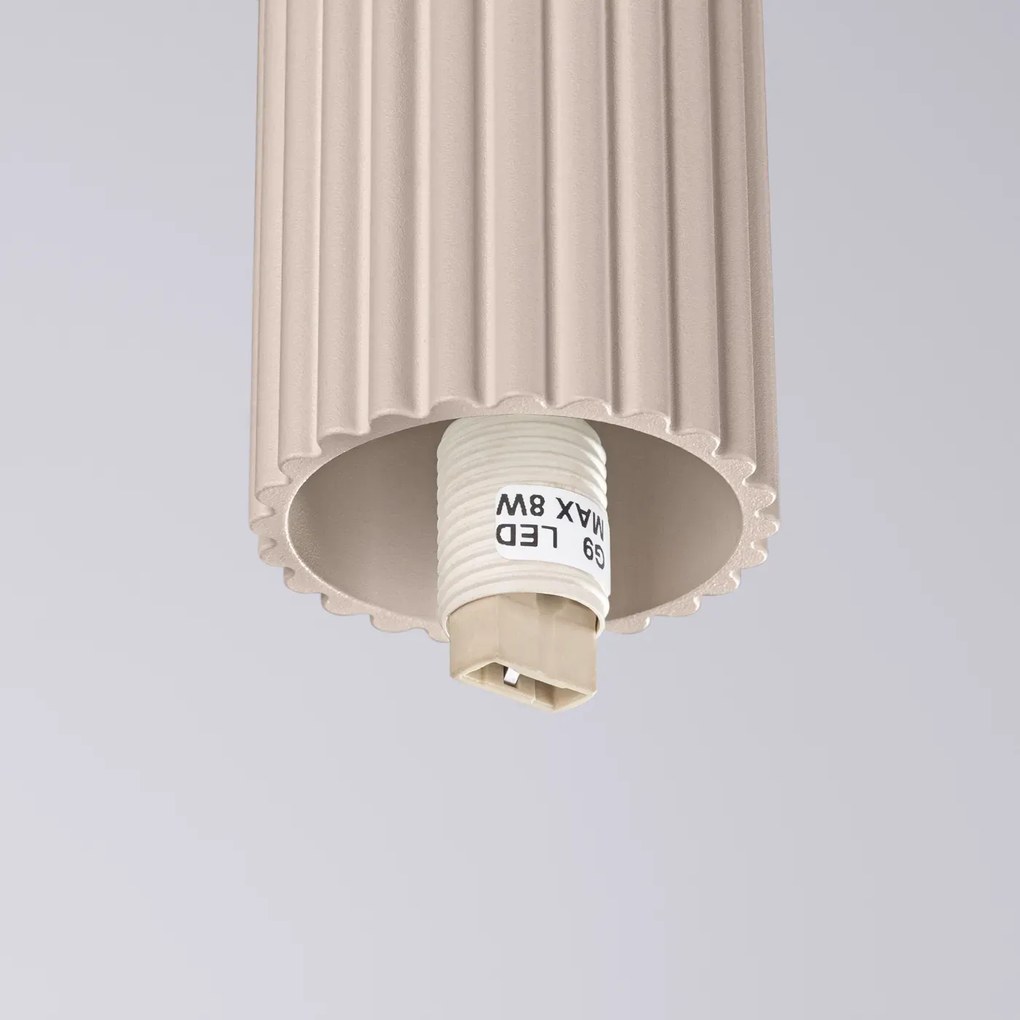 Plafon HALO taupe IP44 ryflowany SOLLUX  LIGHTING