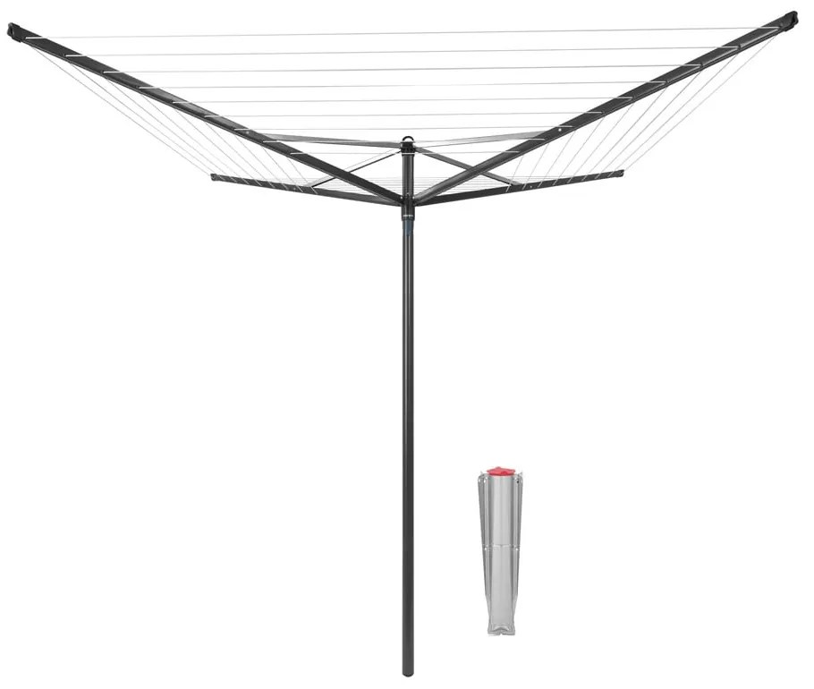 Antracytowa ogrodowa suszarka na pranie 50 m Topspinner – Brabantia