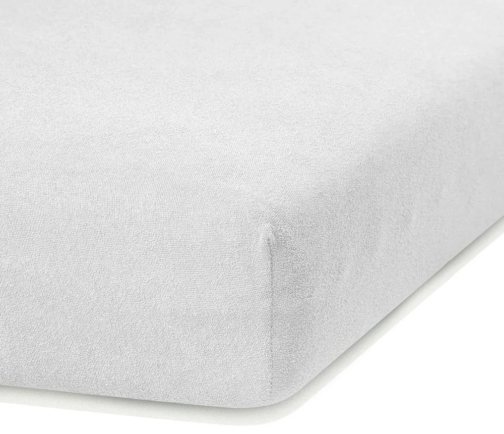 Białe prześcieradło frotte z gumką 240x220 cm Ruby – Restilo