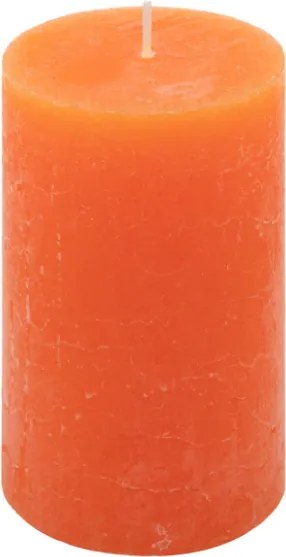 Rustykalne pomarańczowe świece słupkowe 6,8x11,5 cm, 6 szt.