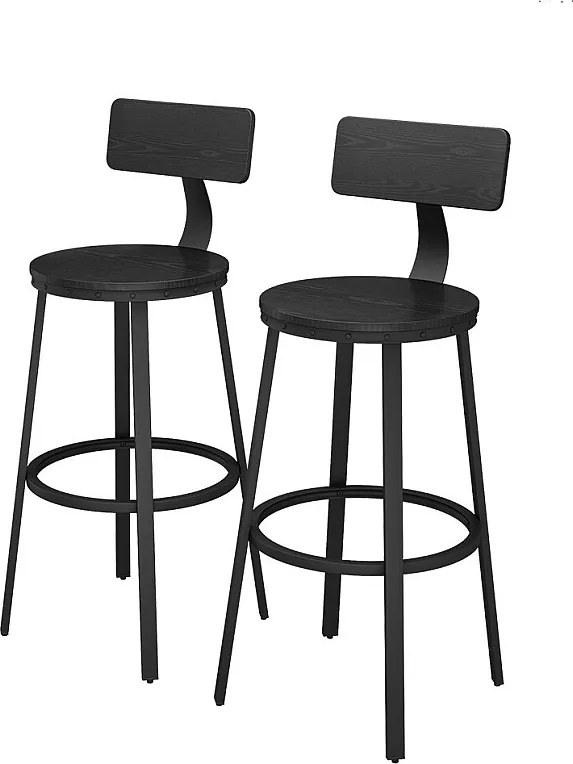 Stołki barowe czarny 34x55x102 caracas