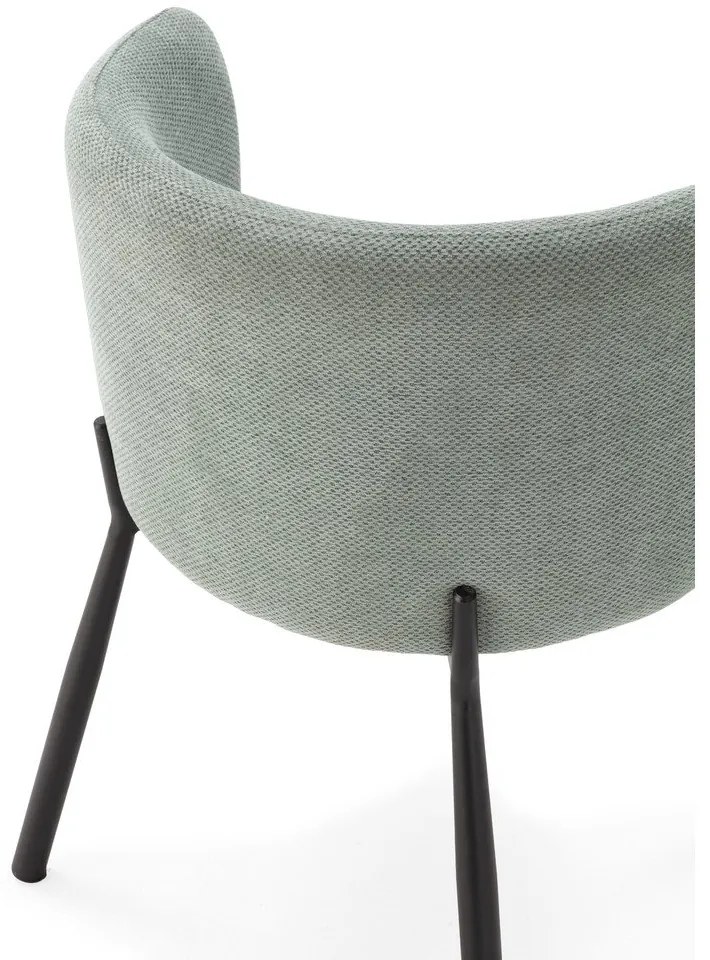 Miętowe tapicerowane fotele jadalniane zestaw 2 szt. Ginny – MOME