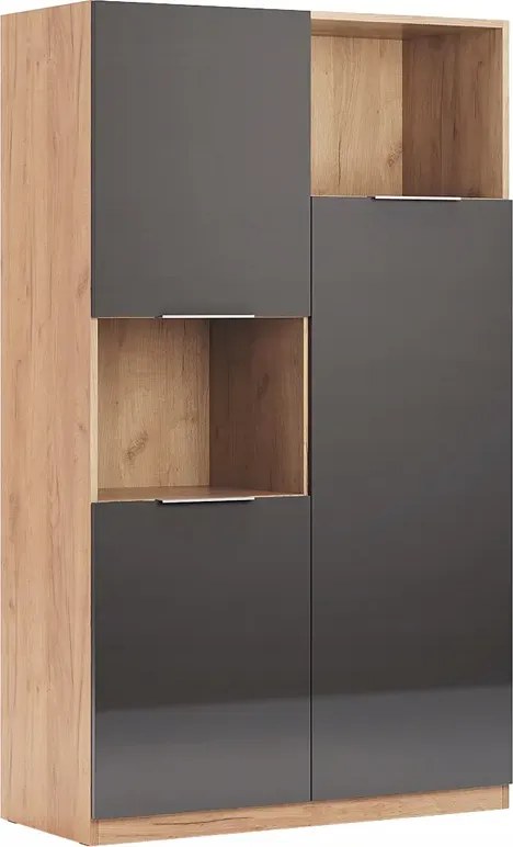 Nowoczesny półotwarty regał dąc craft + lava mat L4-A69