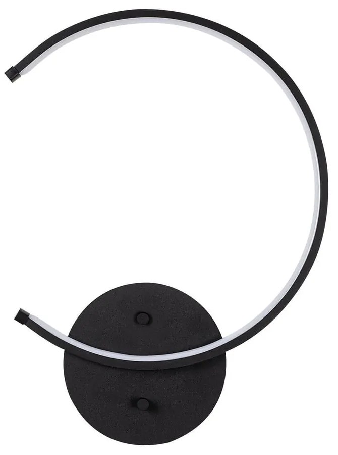 Czarny kinkiet LED ø 10 cm Moon – Opviq lights