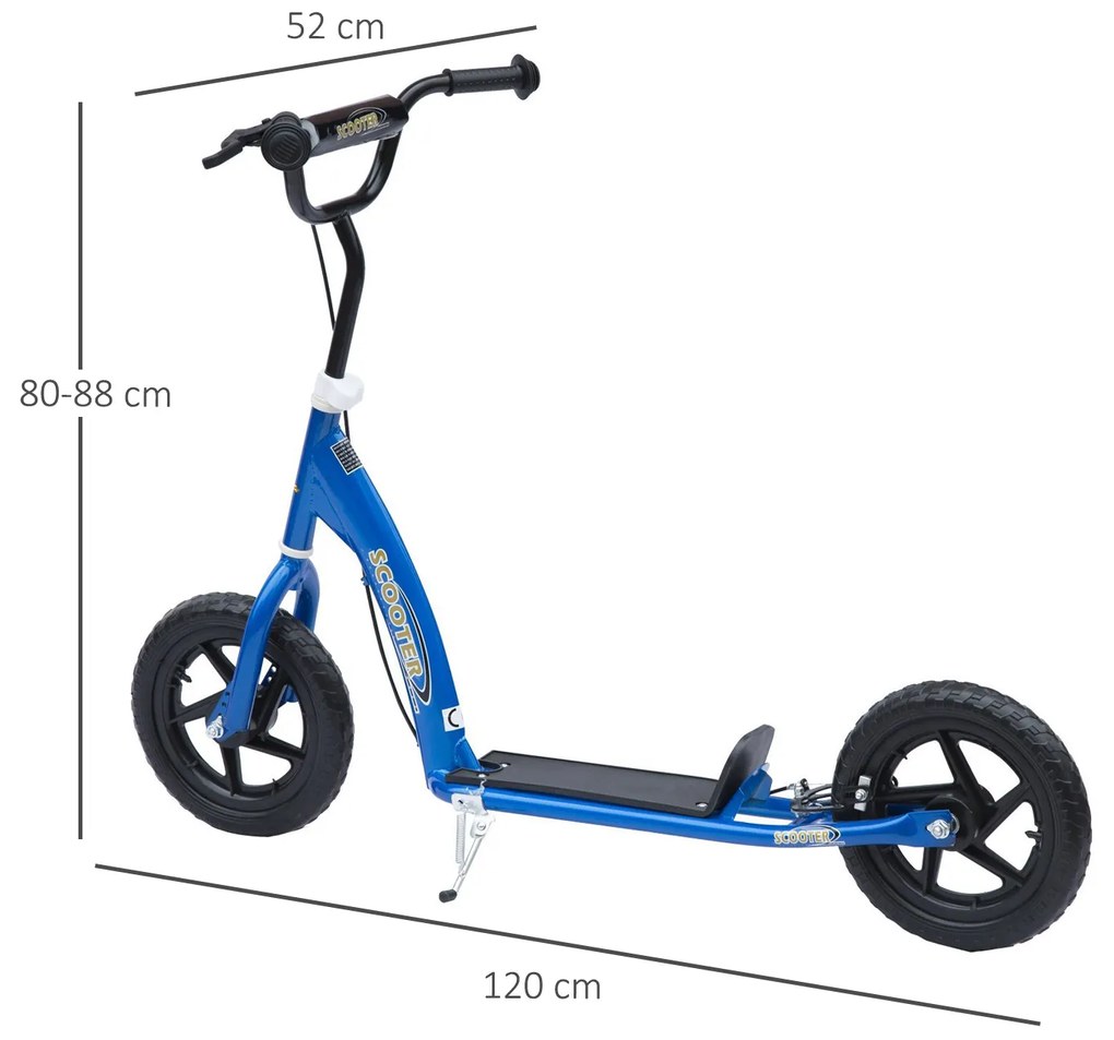 Hulajnoga Miejska Dla Dzieci Różowa Regulowana Wysokość 120x52x80-88cm | Aosom PL