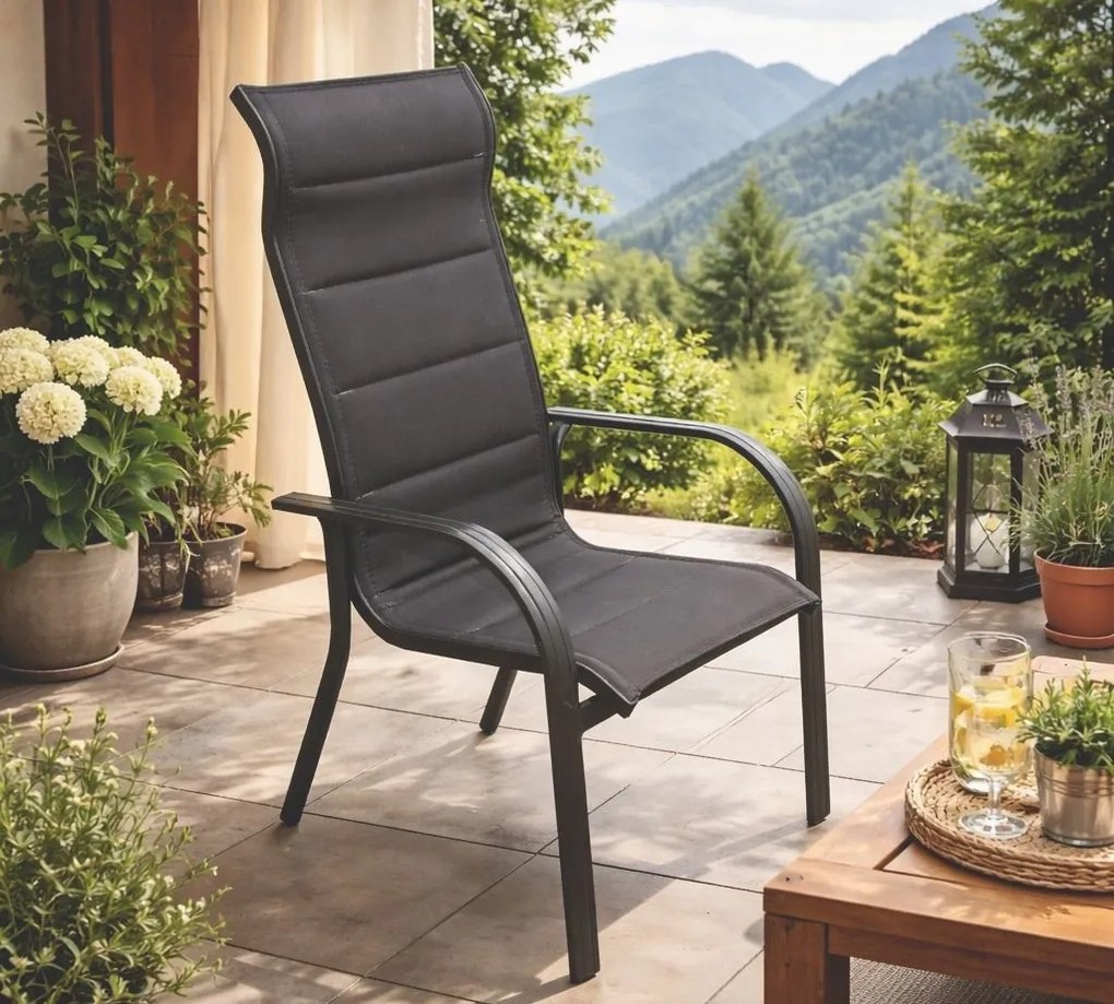 Doppler MIAMI ogrodowe krzesło sztaplowane szare