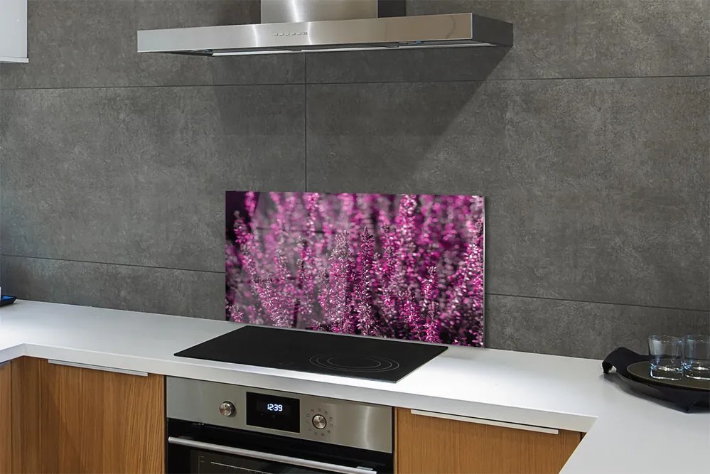 Szkło do Kuchni na Ścianę Jesienne Pole Wrzosów