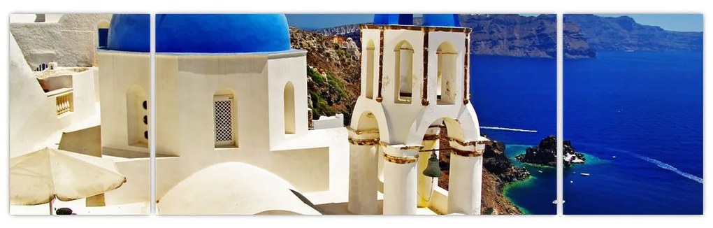 Obraz - Santorini, Grecja (170x50 cm)