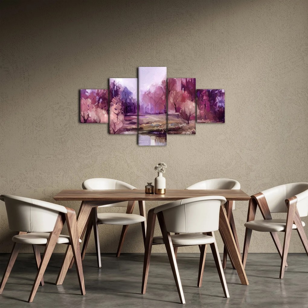 Obraz - Malarstwo pejzażowe jesienne (125x70 cm)