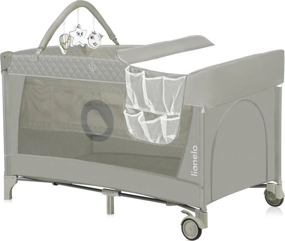 Lionelo - Łóżeczko turystyczne FLOWER Cappuccino