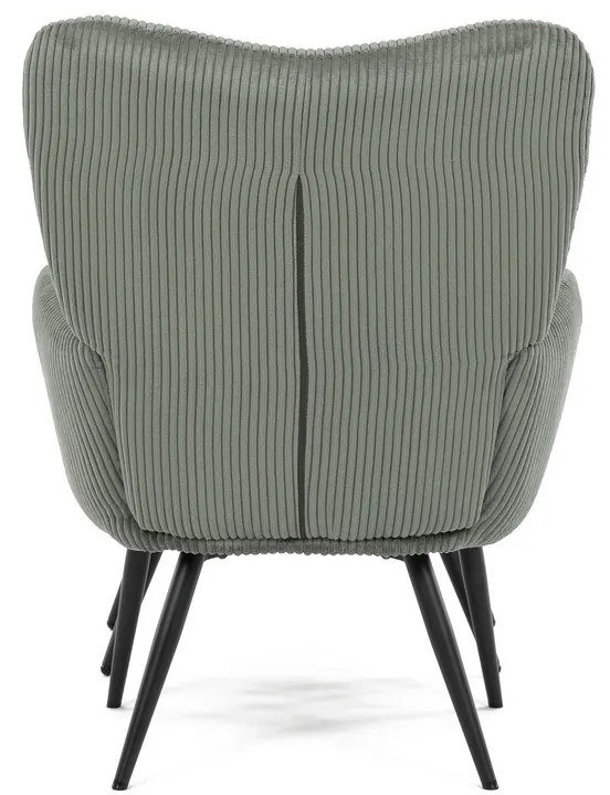 Fotel relaksacyjny z podnóżkiem L7285 GRN6,zielony