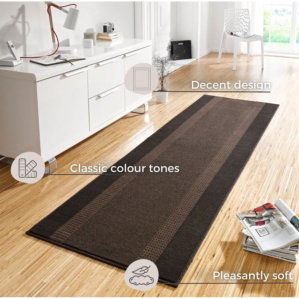 Brązowy chodnik Hanse Home Basic, 80x200 cm