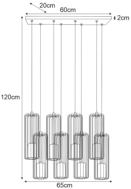 Czarna duża industrialna lampa wisząca nad stół S777 P6-D37