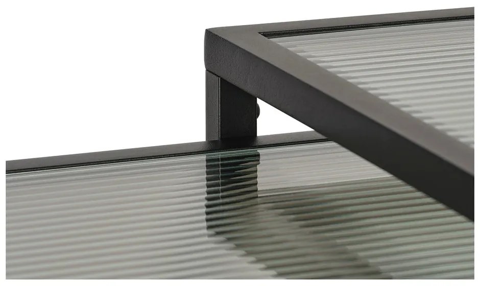 Czarne szklane stoliki zestaw 2 szt. 60x60 cm Bronco – Unique Furniture