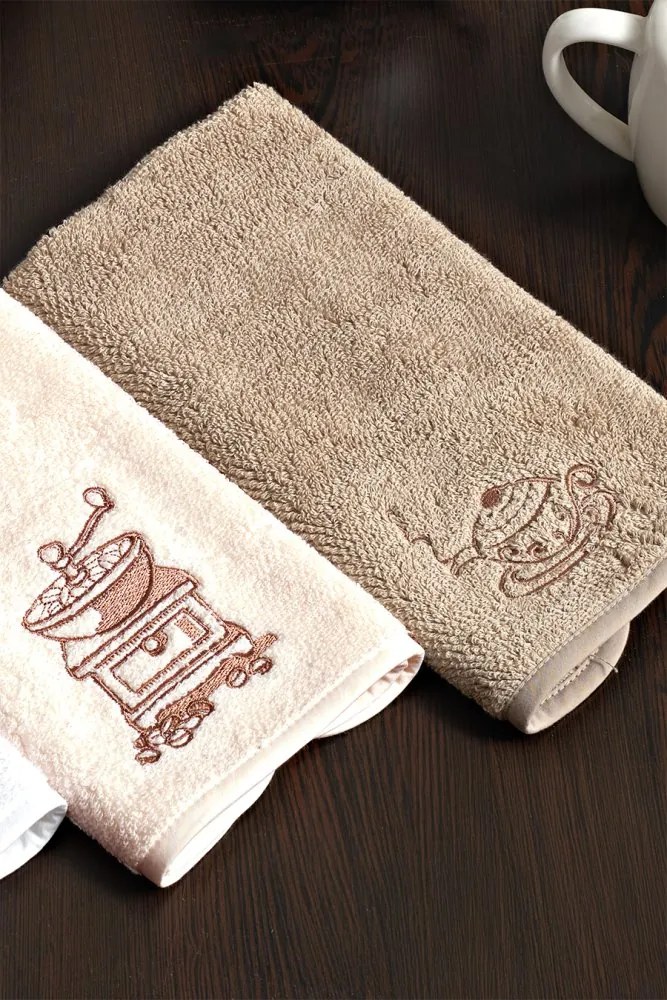 Ręczniki kuchenne COFFEE, 3 szt Biały