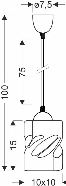 Pojedyncza lampa wisząca do kuchni klosz bursztynowy - Z023 H7-G40
