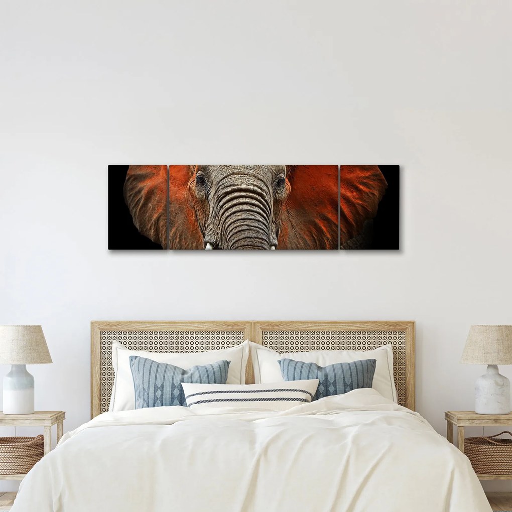 Obraz - Słonie z Tsavo (170x50 cm)