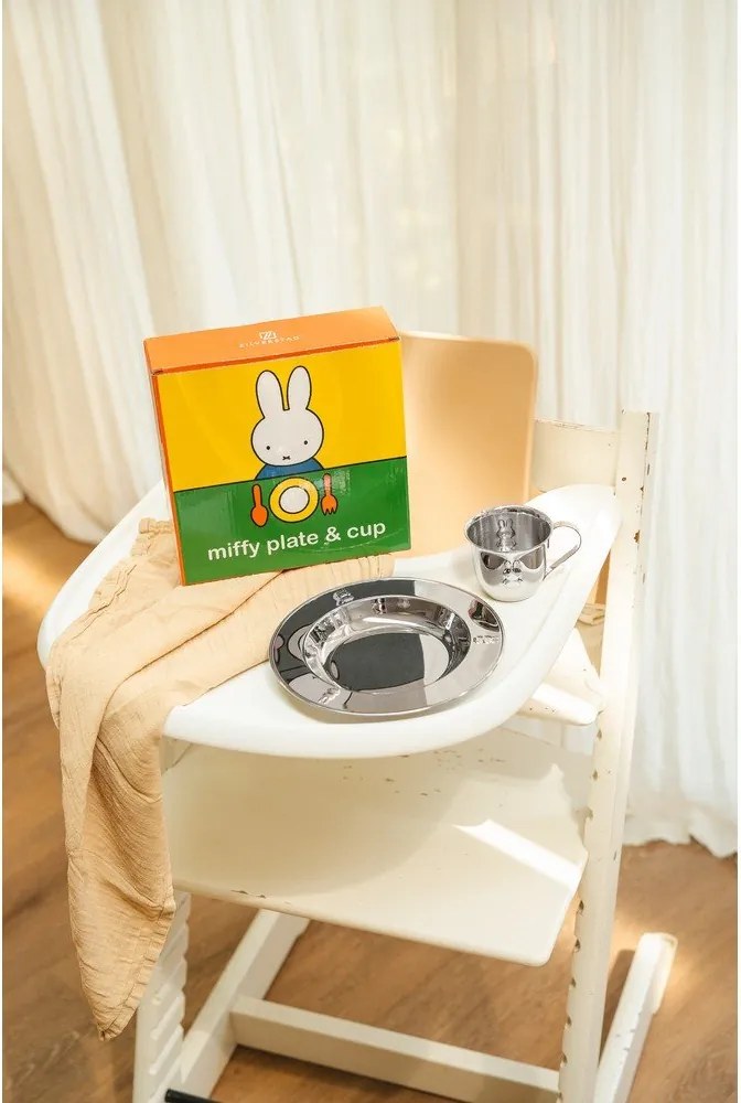 Zestaw naczyń dla dzieci 2 szt. ze stali nierdzewnej Miffy – Zilverstad