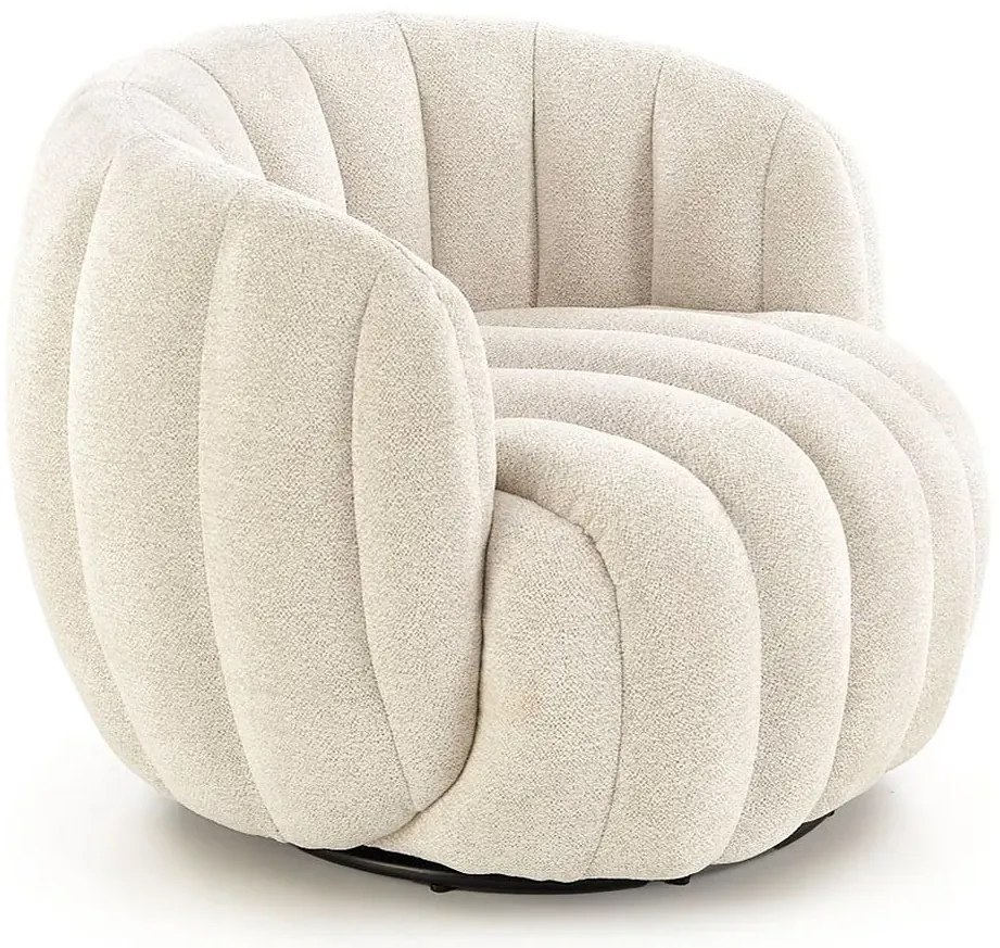 Kremowy nowoczesny fotel wypoczynkowy F2-M06