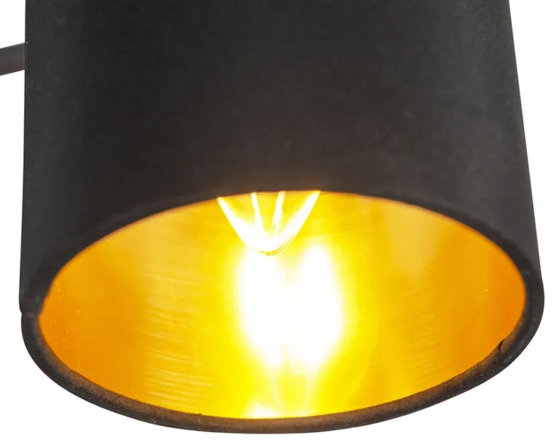 Nowoczesna lampa sufitowa czarna 3-światłowa - Lofty Nowoczesny Oswietlenie wewnetrzne