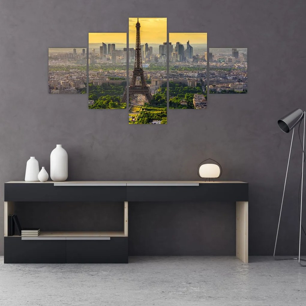 Obraz - Panorama Paryża (125x70 cm)