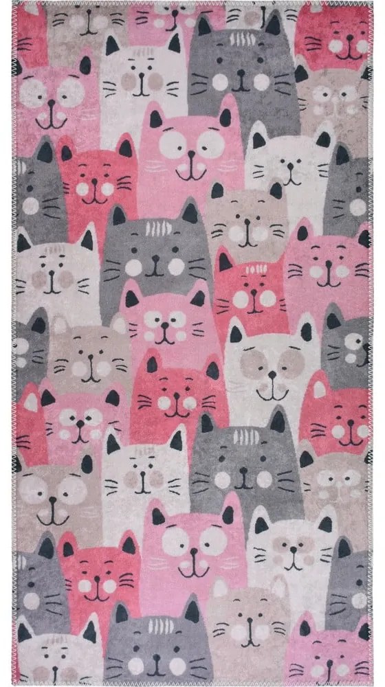 Różowy dywan dziecięcy 120x180 cm Silly Cats – Vitaus