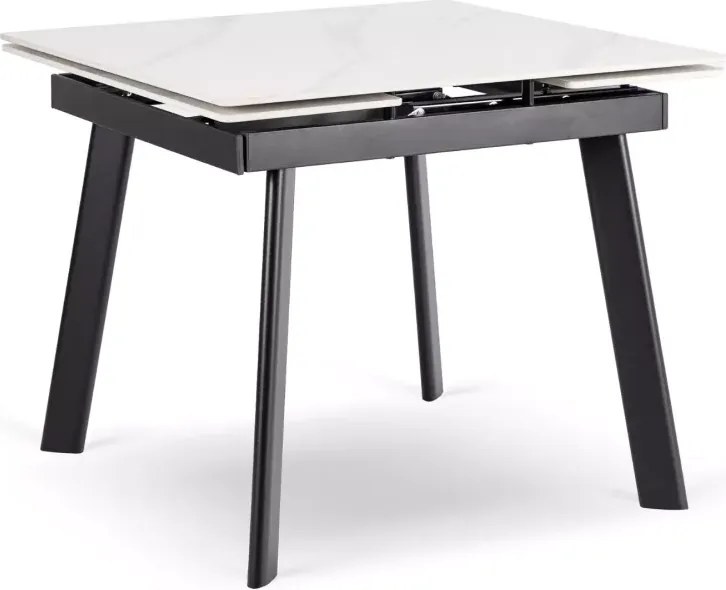 Stół ceramiczny rozkładany Hadson 90–150 cm czarny metal nowoczesny loftowy stół do jadalni