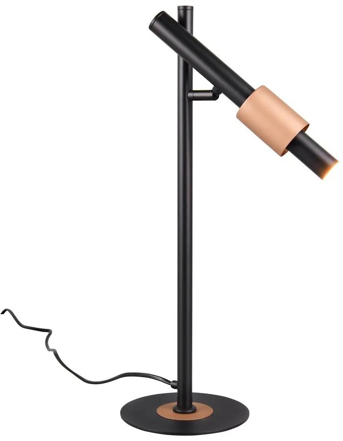 Czarna/w kolorze brązu lampa stołowa LED (wysokość 50 cm) Ikaris – Trio Select