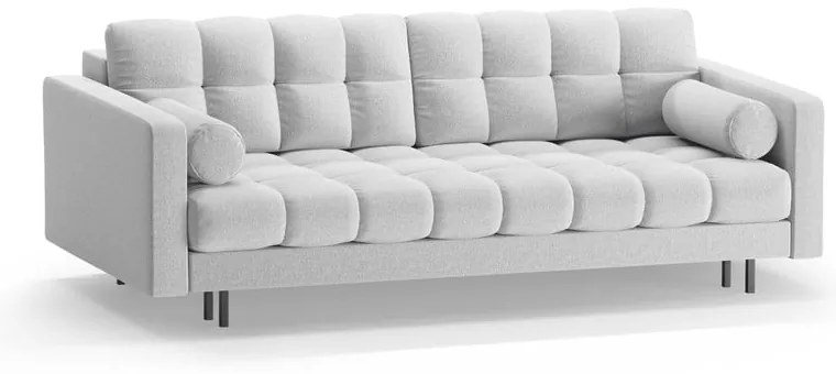 Jasnoszara rozkładana sofa ze schowkiem 222 cm Bali – Cosmopolitan Design