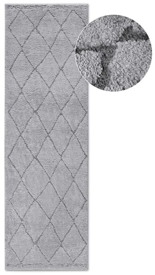 Szary chodnik 80x240 cm Perrotin Light Grey – Elle Decoration