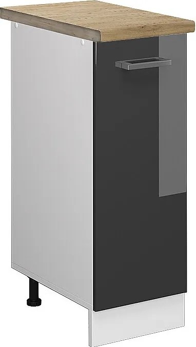 Szafka apteczna antracyt wysoki połysk 30x60x81.6 r-line