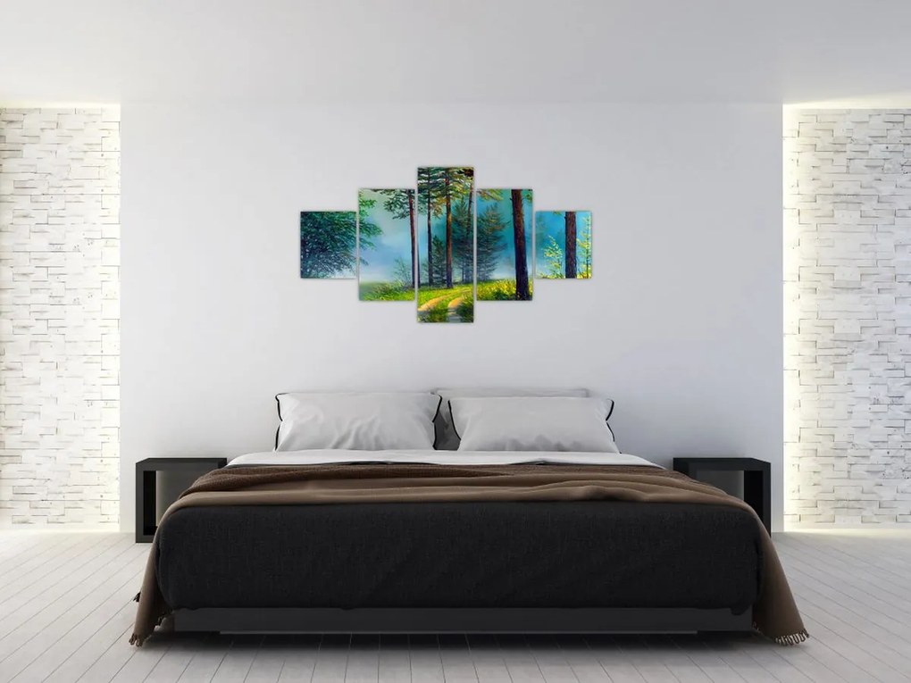 Obraz - Obraz olejny przedstawiający krajobraz (125x70 cm)
