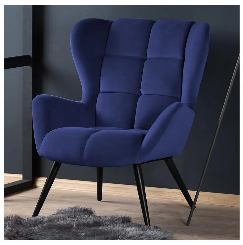 Fotel CHATEU ciemnoniebieski