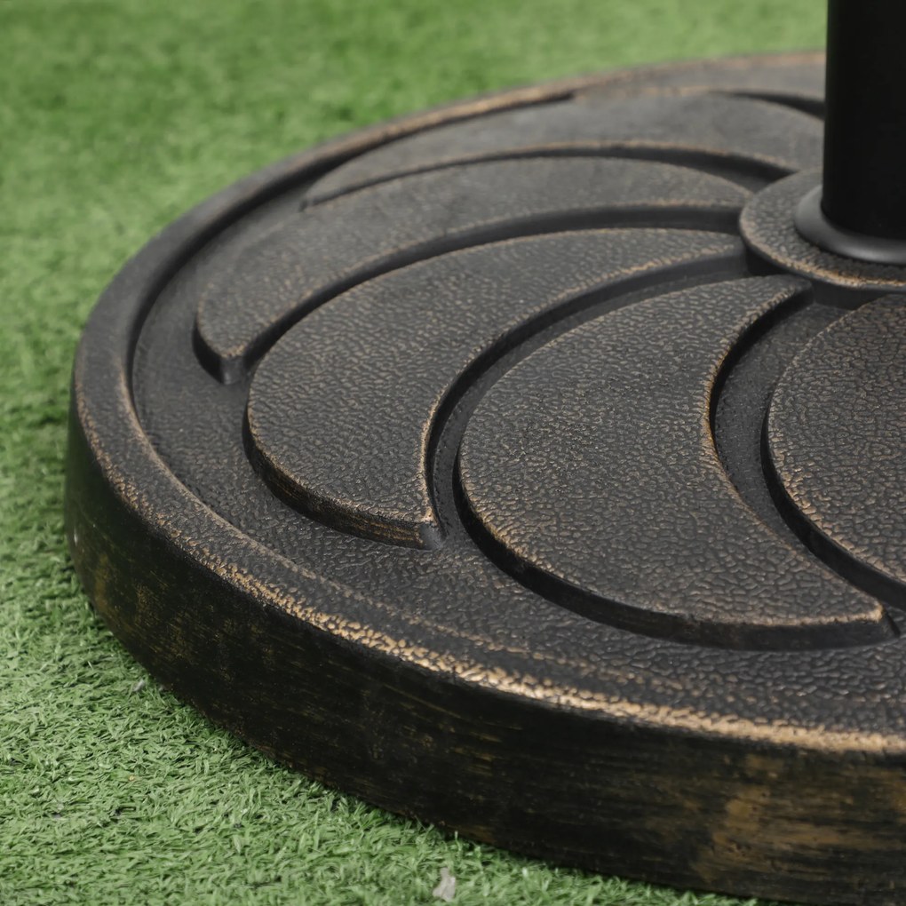 Outsunny Stojak na parasol, trwały, Ø53 x 33W cm, Czarny